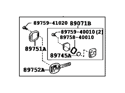 Lexus 89070-60801 Door Control Transmitter Assembly