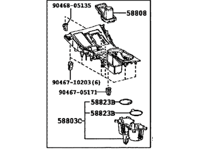 Lexus 58805-78011-D0 Panel Sub-Assembly, Console