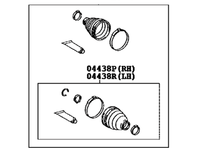 Lexus 04429-12020 Boot Kit, Rear Drive Shaft, In & Outboard Joint