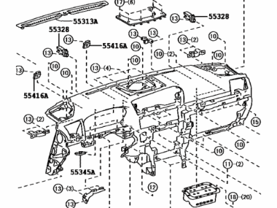 Lexus 55401-50320-E5 Pad Sub-Assembly, Instrument