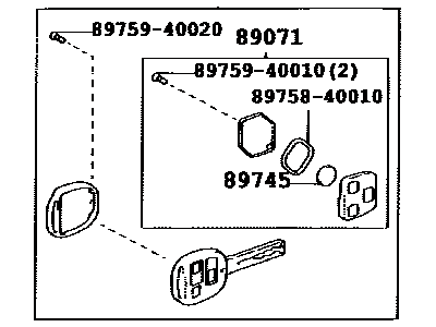 Lexus 89070-60081 Door Control Transmitter Assembly