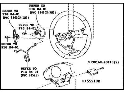 Lexus 45100-53440-C8 Steering Wheel Assembly