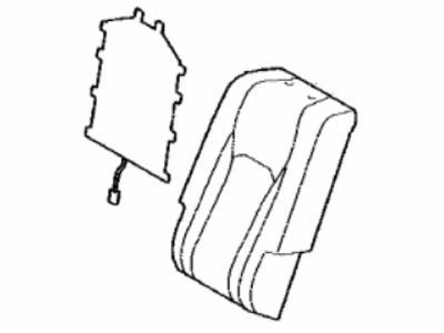 Lexus 71077-0E400-E4 Rear Seat Back Cover Sub-Assembly, Right (For Separate Type)
