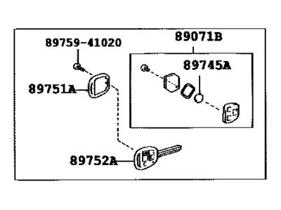 Lexus 89070-48810 Door Control Transmitter Assembly