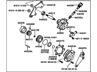 Lexus Power Steering Pump - 44320-48020