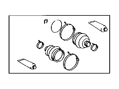 Lexus 04438-48030 Boot Kit, Front Drive Shaft, In & Outboard