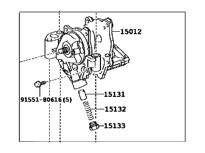 Lexus 15100-37040 Pump Assembly, Oil W/STR