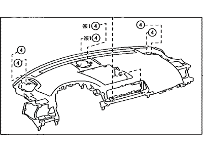 Lexus 55302-75030-E0 Panel Sub-Assy, Instrument, Upper