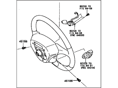 Lexus 45100-33430-D0 Steering Wheel Assembly