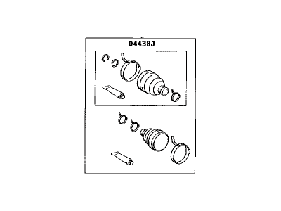 Lexus 04438-44051 Boot Kit, Front Drive Shaft, In & Outboard