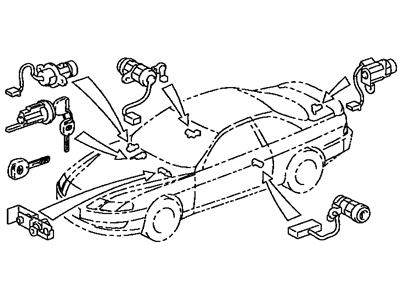 1999 Lexus SC300 Ignition Lock Assembly - 89073-24020