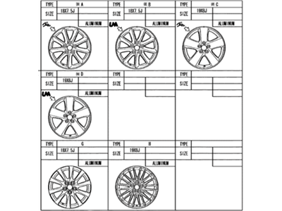 2011 Lexus LS460 Spare Wheel - 42611-50540