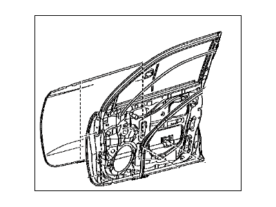 Lexus 67001-60731 Panel Sub-Assembly, Front Door Inside