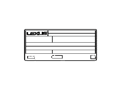 Lexus 11298-38622 Label, Emission Control