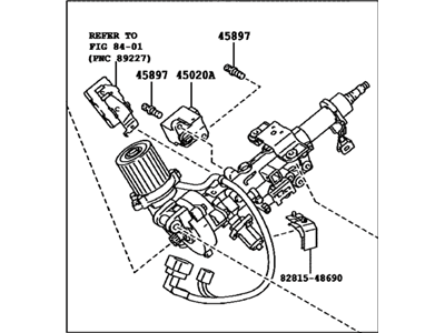 Lexus 45250-0E081 Column Assembly, Electrical