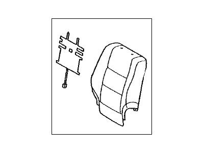 Lexus 71073-6A520-A0 Front Seat Back Cover, Right (For Separate Type)