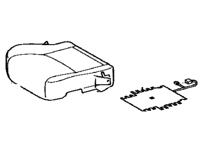 Lexus 71072-6A101-B1 Front Seat Cushion Cover, Left (For Separate Type)