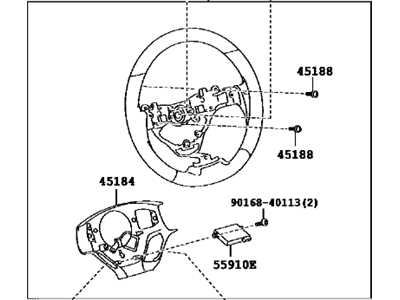 2014 Lexus LS460 Steering Wheel - 45100-50310-C2