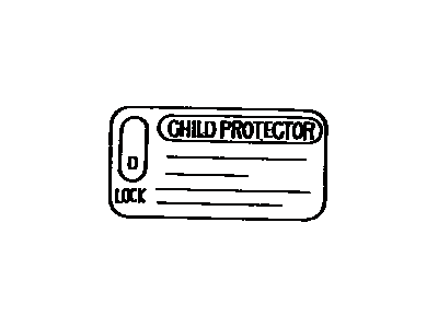 Lexus 69339-91704 Plate, Child Protector Lock Caution