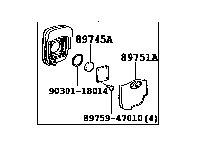 Lexus 89904-75110 Electrical Key Transmitter Sub-Assembly