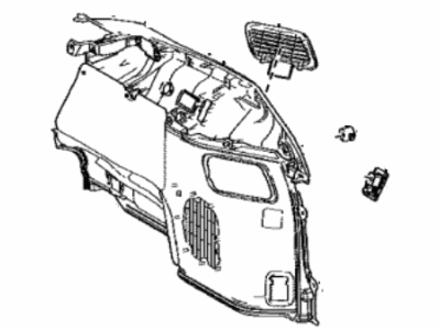 Lexus 64740-48150-C2 Panel Assembly, Deck Trim