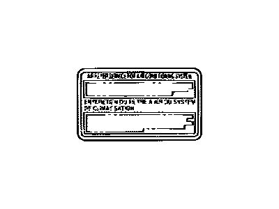 Lexus 87529-50010 Label, A/C Filter Information