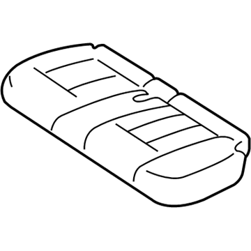 Lexus 71076-60A00-B0 Rear Seat Cushion Cover, Left (For Separate Type)