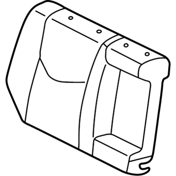 Lexus 71078-48010-A0 Rear Seat Back Cover, Left (For Separate Type)