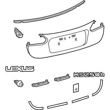 Lexus 76801-75010-A0 Garnish Sub-Assy, Luggage Compartment Door, Outside