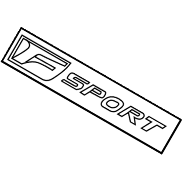 Lexus 75443-24190 Luggage Compartment Door Name Plate, No.1