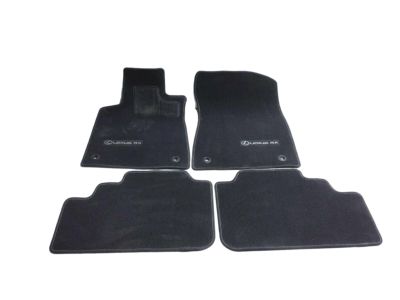 Lexus Carpet Floor Mats, Black With Silver Thread PT206-48161-10