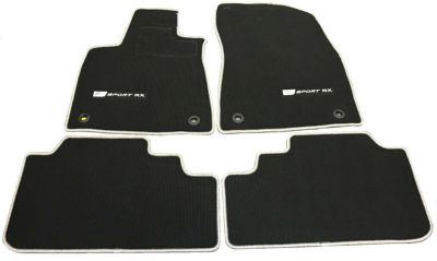 Lexus Carpet Floor Mats, Black With Silver Serging PT206-48161-21