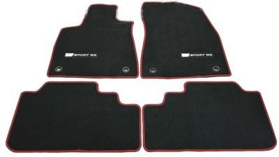 Lexus Carpet Floor Mats, Black With Red Serging PT206-48161-22