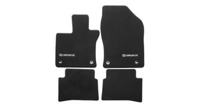 Lexus Carpet Floor Mats - Black (C2L9) With Black Edge And Silver PT919-76190-20