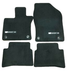 Lexus Carpet Floor Mats - Black (C2L9) With Black Edge And Red (A3, Black (C2L9) With Black Edge And Red (A3A1) Locking Stitch PT919-76190-23