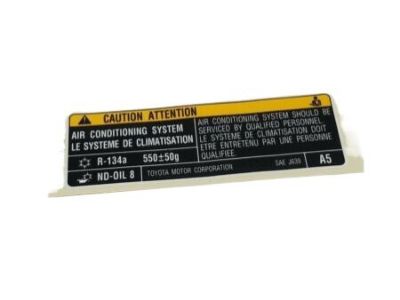 Lexus 88723-60330 Label, Cooler Service