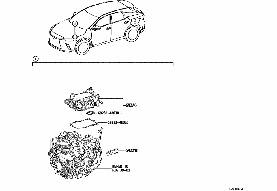 Lexus G9221-48070 COVER, INVERTER, UPR