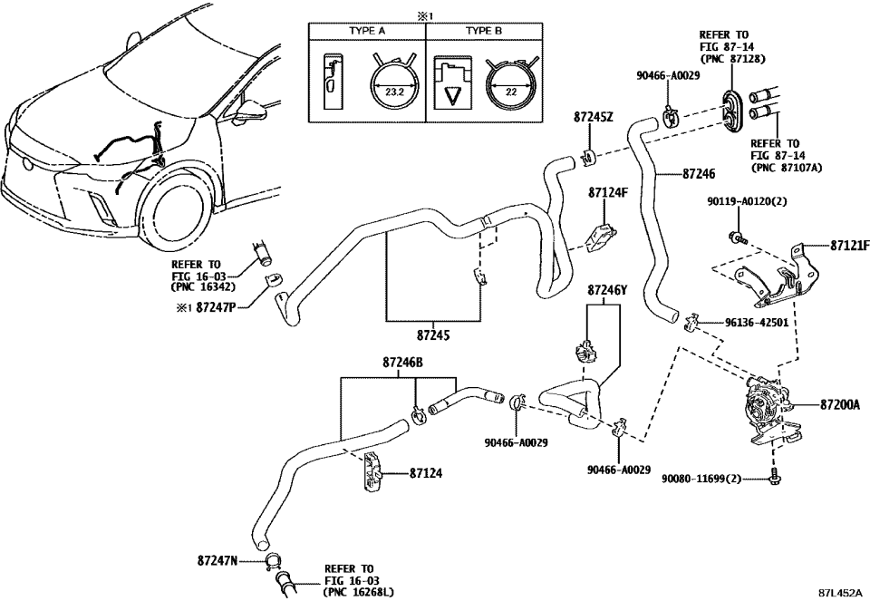 Lexus 87209-0E720 HOSE SUB-ASSY, WATER
