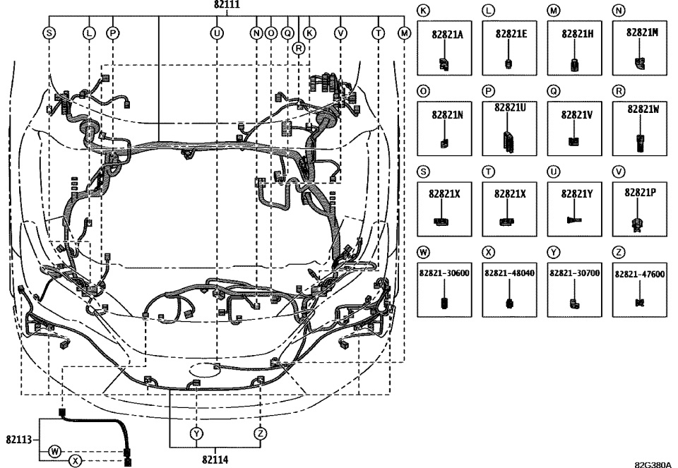 Lexus 82821-33820 COVER, CONNECTOR