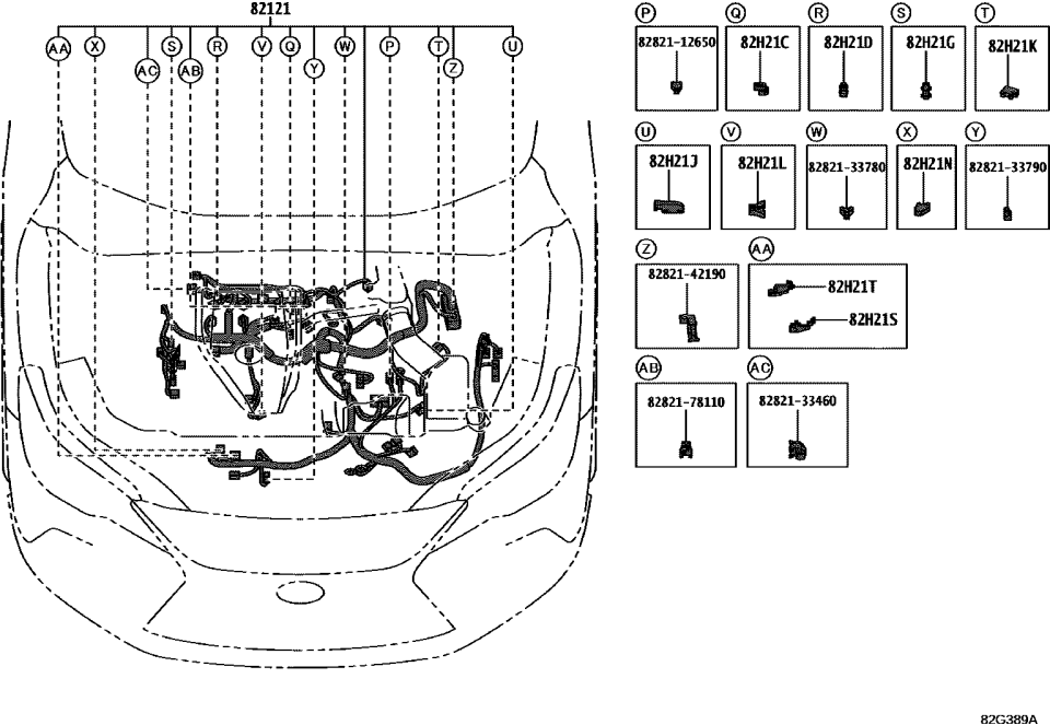 Lexus 82121-0E650 WIRE, ENGINE