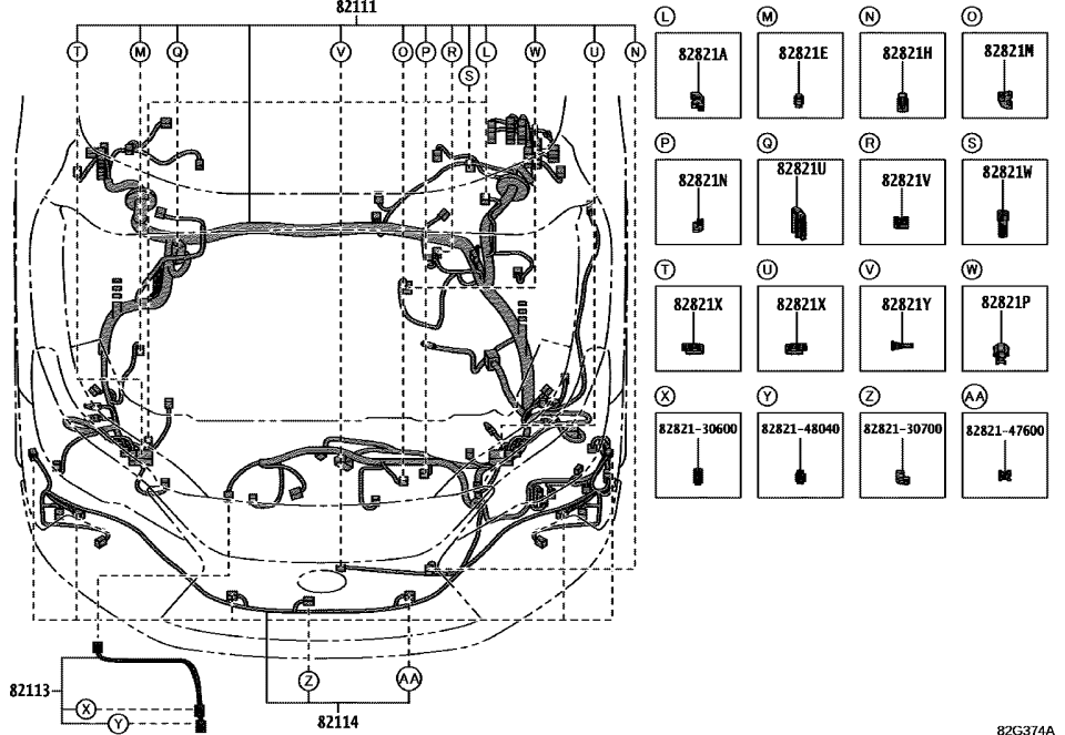 Lexus 82821-48270 COVER, CONNECTOR