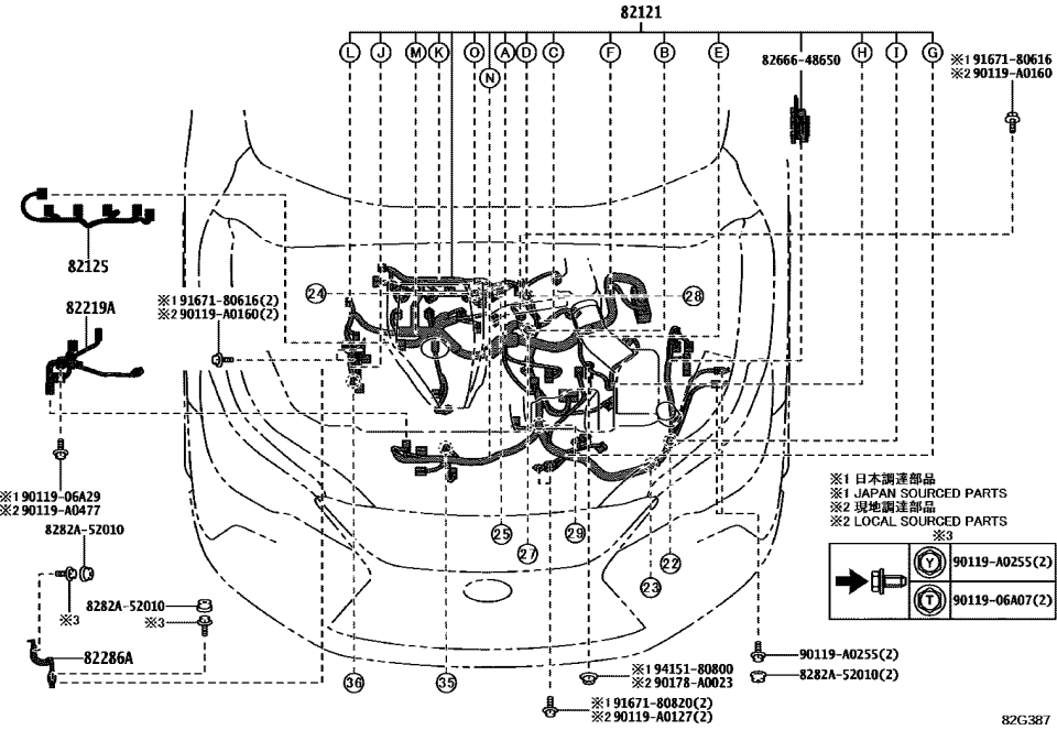 Lexus 82121-0E780 WIRE, ENGINE