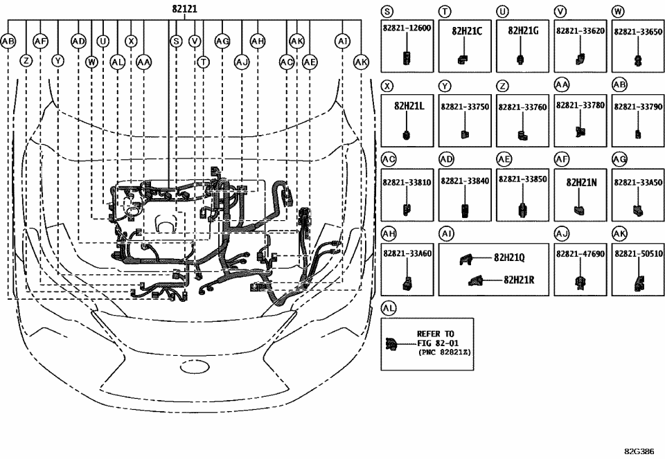 Lexus 82121-0E660 WIRE, ENGINE
