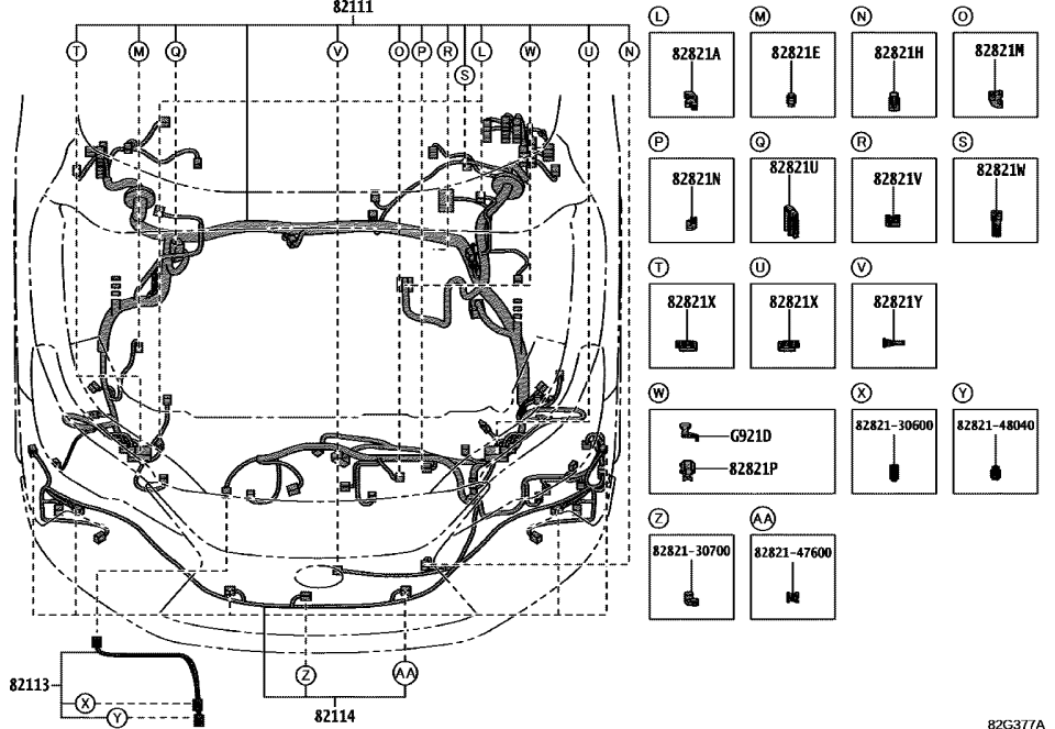 Lexus 82114-0E130 WIRE, ENGINE ROOM, N