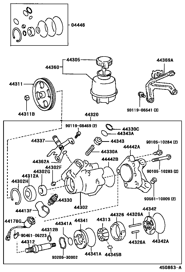 Lexus 90105-10284 Bolt, Washer Based H