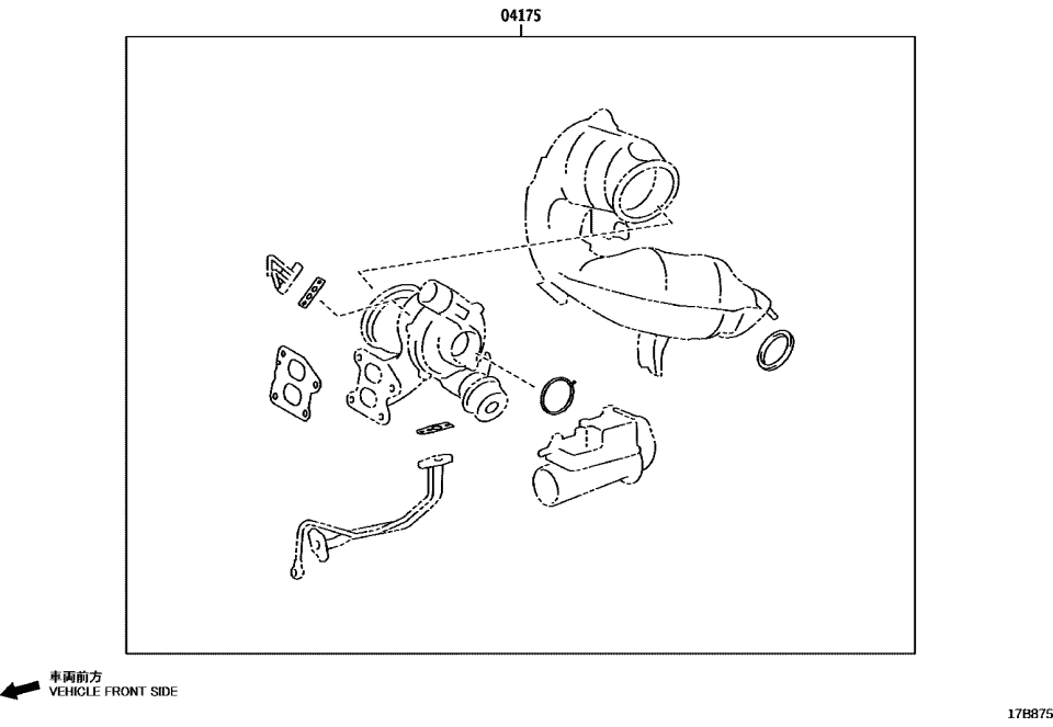 Lexus 04175-25010 GASKET KIT, TURBOCHA