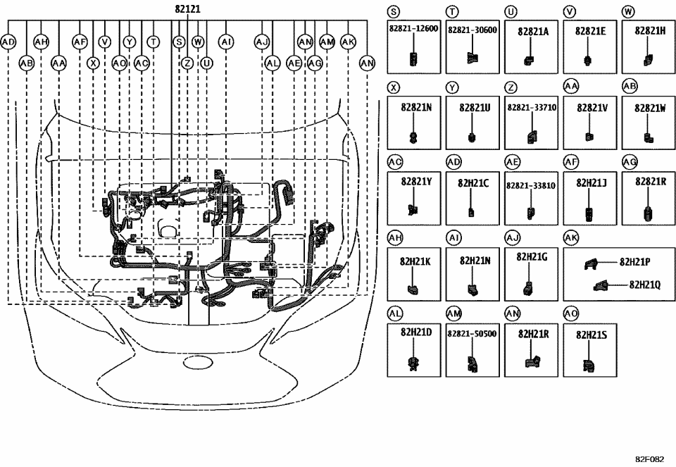 Lexus 82821-47640 COVER, CONNECTOR