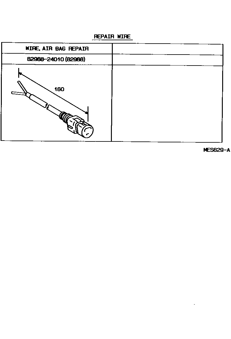Lexus 82988-24010 Wire, Air Bag Repair
