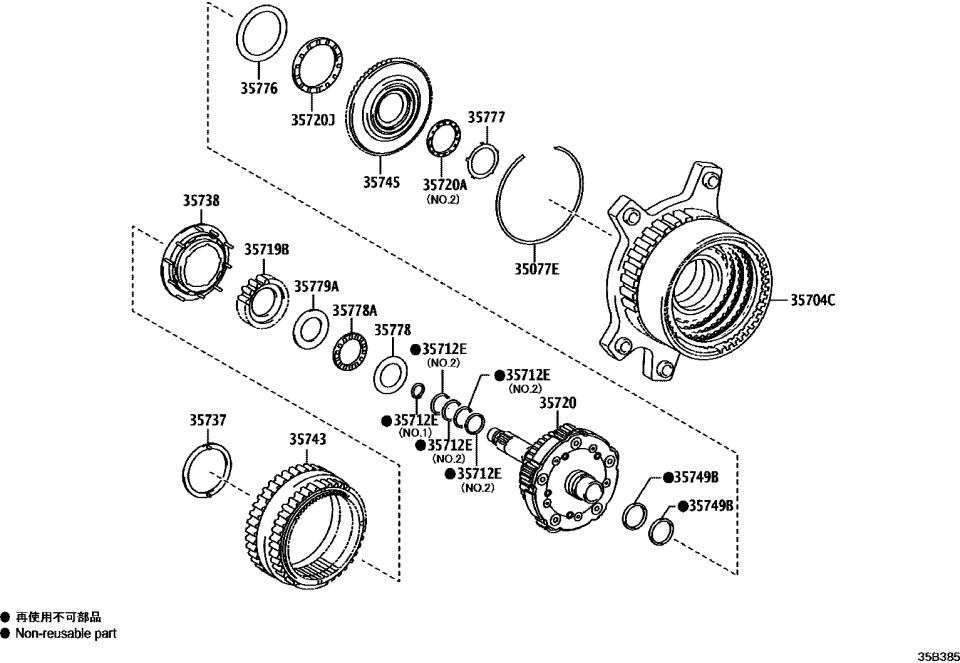 Lexus 35704-78010 GEAR SUB-ASSY, COUNT