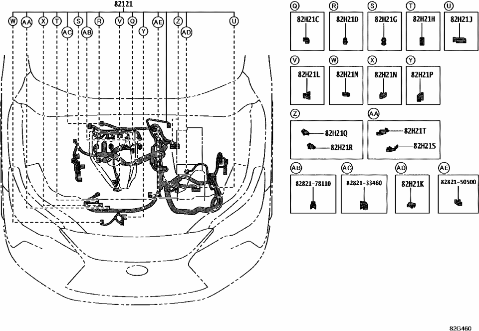 Lexus 82821-78110 COVER, CONNECTOR